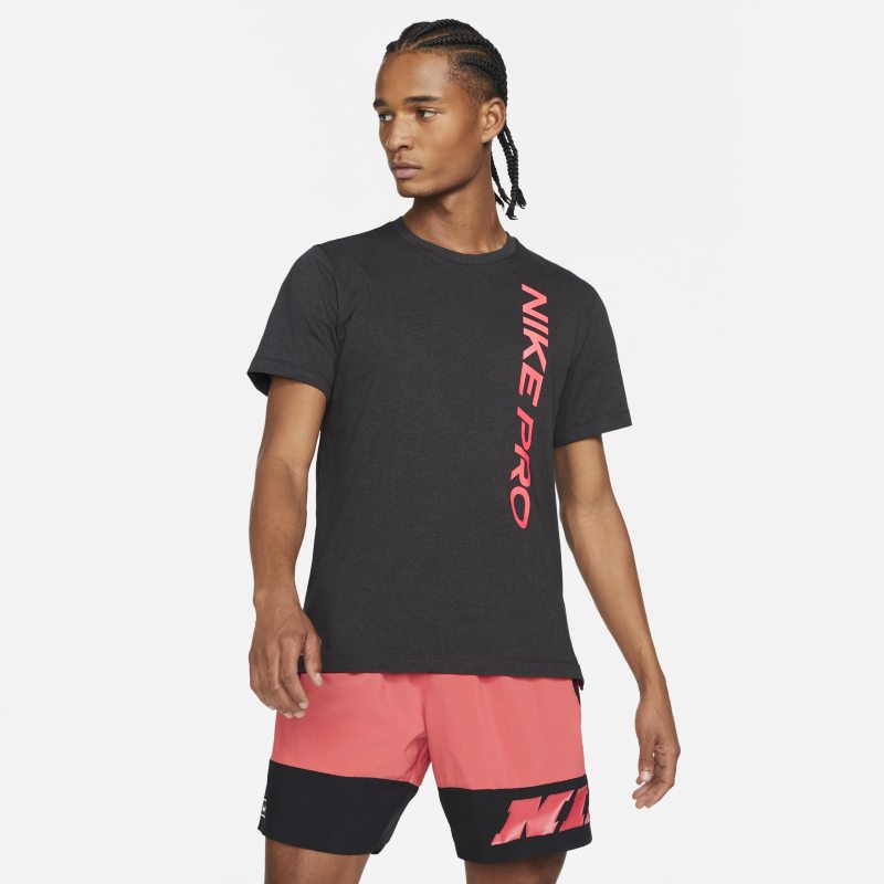 Męska koszulka z krótkim rękawem Nike Pro - Czerń