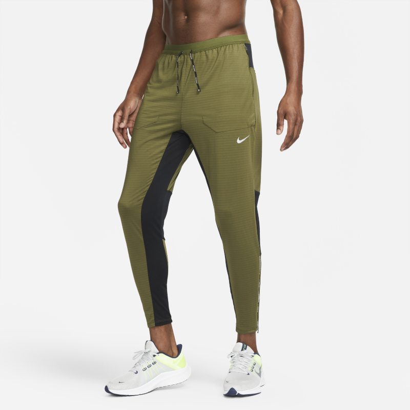 Stickade löparbyxor Nike Phenom Elite för män - Grön