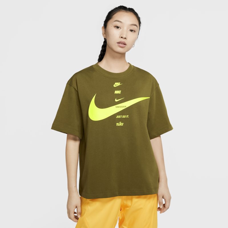 Nike Sportswear Damestop met korte mouwen – Groen