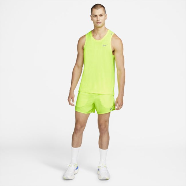 Męska koszulka bez rękawów do biegania Nike Dri-FIT Miler - Żółć