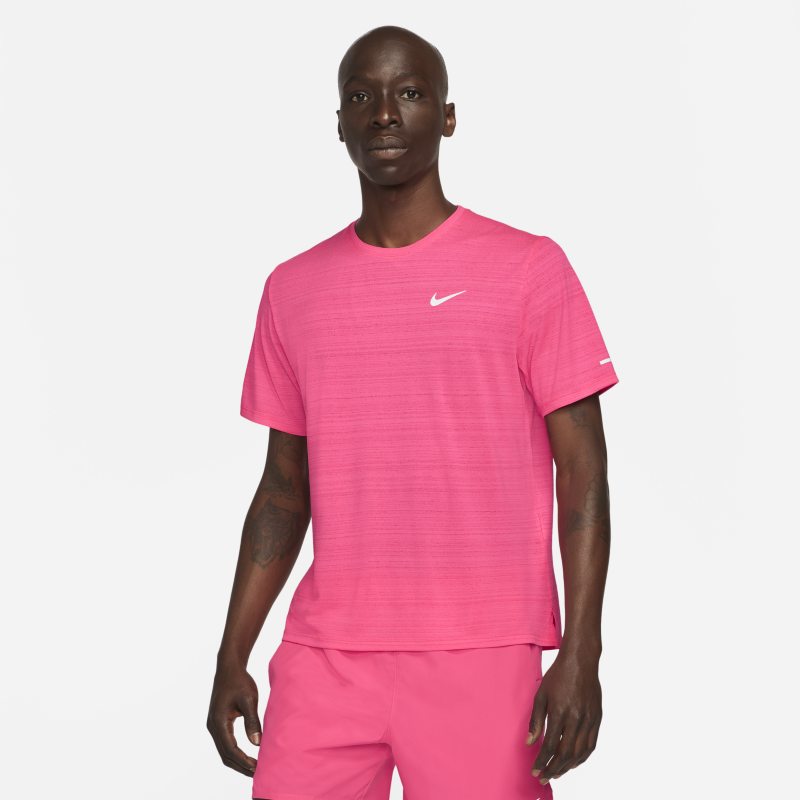 Męska koszulka do biegania Nike Dri-FIT Miler - Różowy