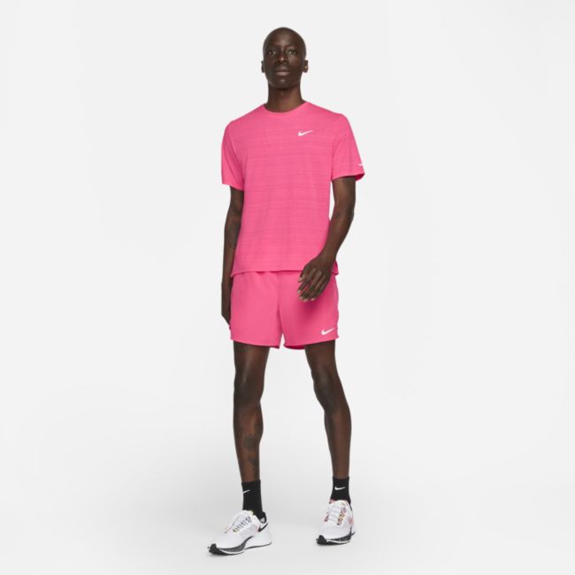 Męska koszulka do biegania Nike Dri-FIT Miler - Różowy