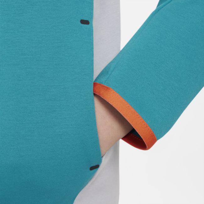 Rozpinana bluza z kapturem dla dużych dzieci (chłopców) Nike Sportswear Tech Fleece - Szary