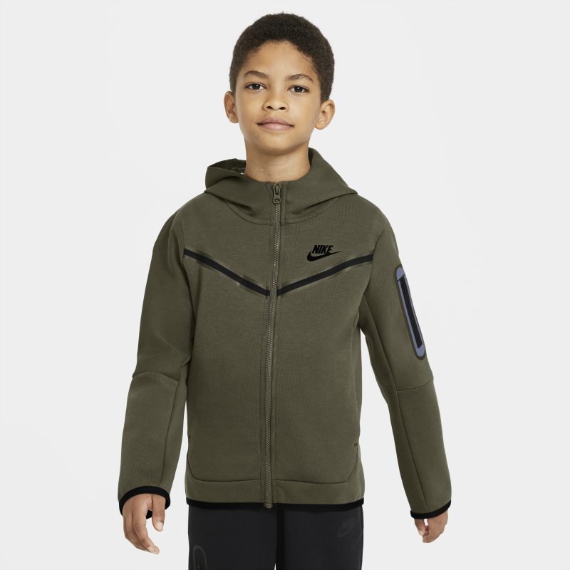 Nike Sportswear Tech Fleece Sudadera con capucha con cremallera completa - Niño - Verde