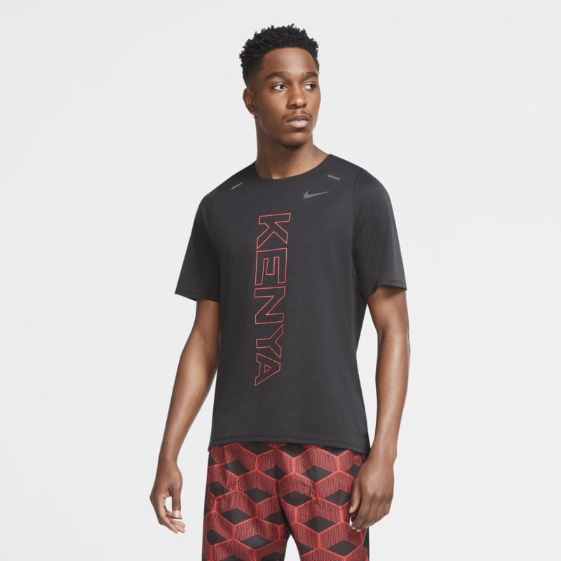 Nike Dri-FIT Team Kenya Rise 365 Camiseta de running - Hombre - Negro