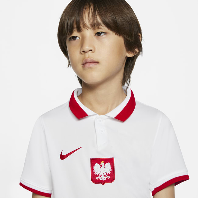 Strój piłkarski dla małych dzieci Polska 2020 (wersja domowa) - Biel