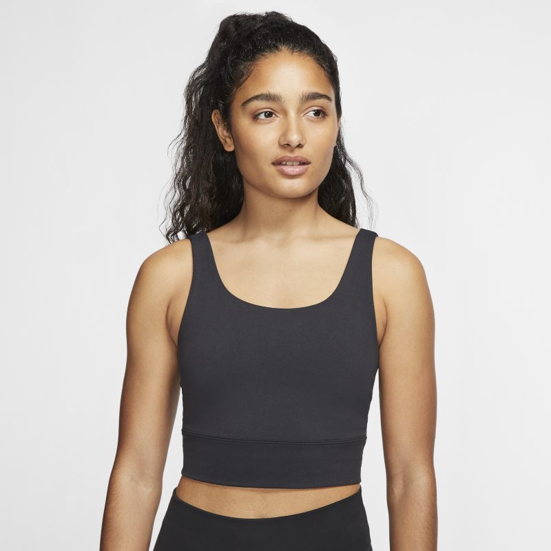 Nike Yoga Luxe Camiseta corta de tejido Infinalon - Mujer - Negro Nike