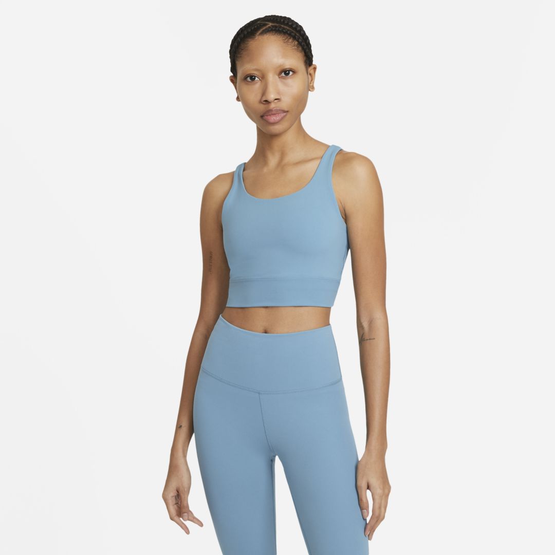 Nike Yoga Luxe Women's Infinalon Crop Top In Cerulean | ModeSens