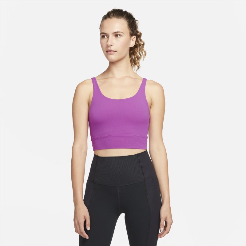 Nike Yoga Luxe Camiseta corta de tejido Infinalon - Mujer - Morado Nike
