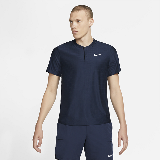 фото Мужская теннисная рубашка-поло nikecourt dri-fit advantage - синий