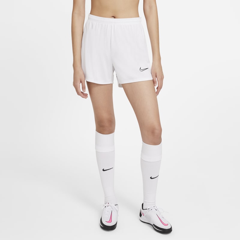 Nike Dri-FIT Academy Pantalón corto de fútbol de tejido Knit - Mujer - Blanco