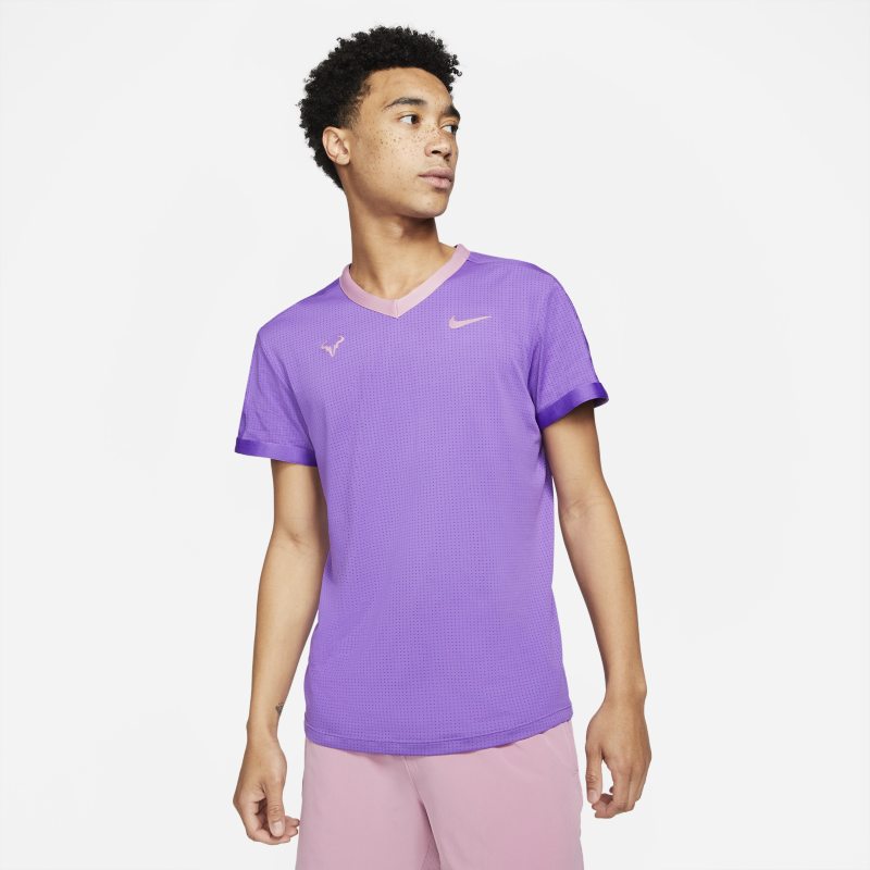 NikeCourt Dri-FIT ADV Rafa Camiseta de tenis de manga corta - Hombre - Morado Nike