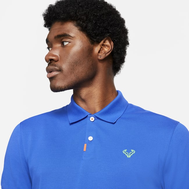 Męska dopasowana koszulka polo The Nike Polo Rafa - Niebieski