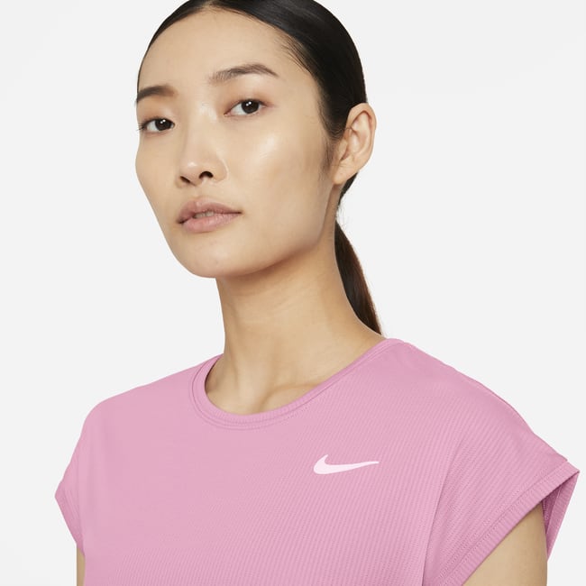 Damska koszulka z krótkim rękawem do tenisa NikeCourt Dri-FIT Victory - Różowy