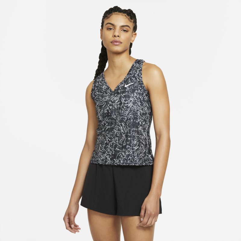 NikeCourt Victory Camiseta de tirantes de tenis con estampado - Mujer - Negro