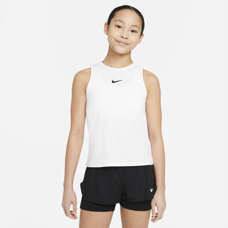 NikeCourt Dri-FIT Victory Camiseta de tirantes de tenis - Niña - Blanco