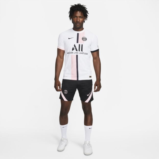 Męska koszulka piłkarska Nike Dri-FIT ADV Paris Saint-Germain Match 2021/22 (wersja wyjazdowa) - Biel