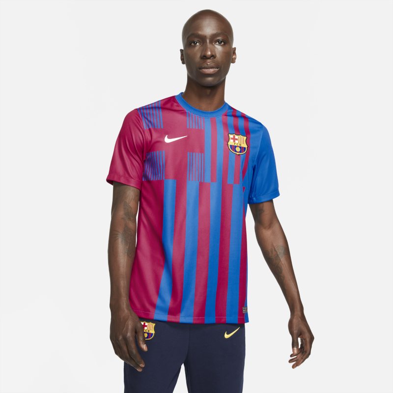 Męska koszulka piłkarska FC Barcelona 2021/22 Stadium (wersja domowa) - Niebieski