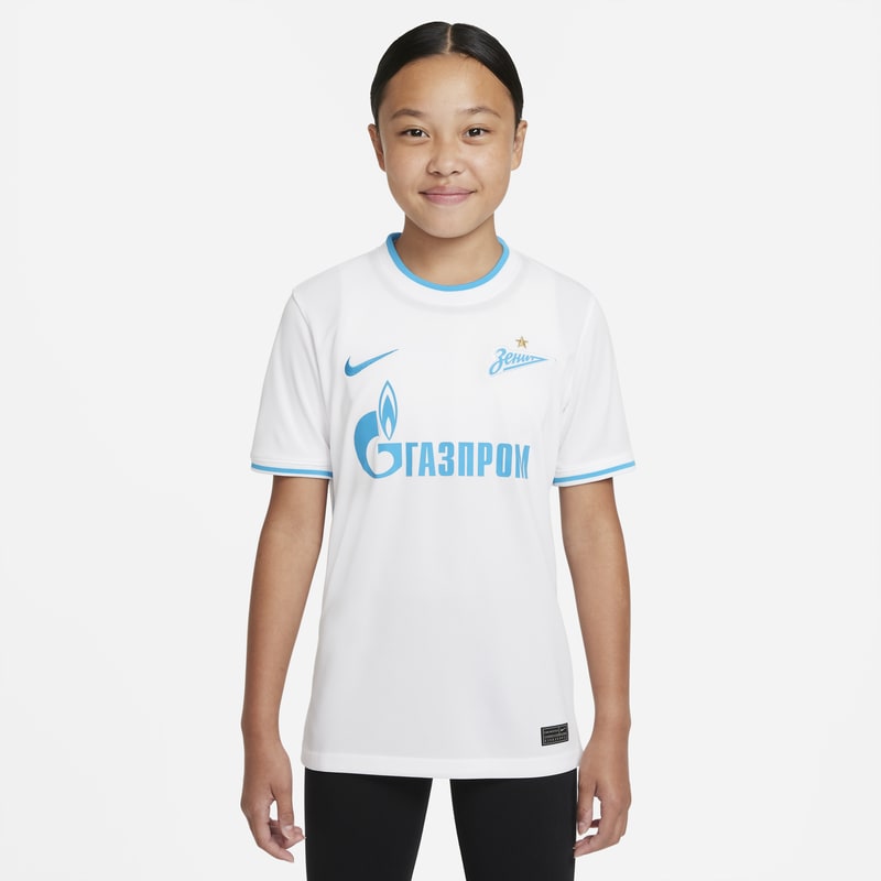 Segunda equipación Stadium Zenit de San Petersburgo 2021/22 Camiseta de fútbol Nike Dri-FIT - Niño/a - Blanco