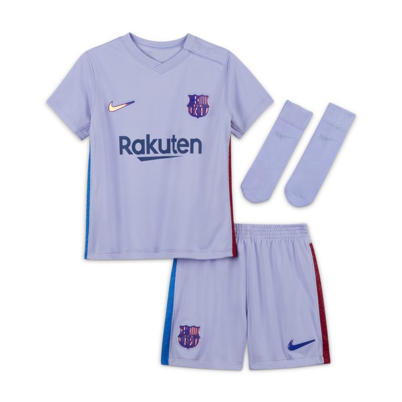 Segunda equipación FC Barcelona 2021/22 Equipación de fútbol - Bebé e infantil - Morado Nike