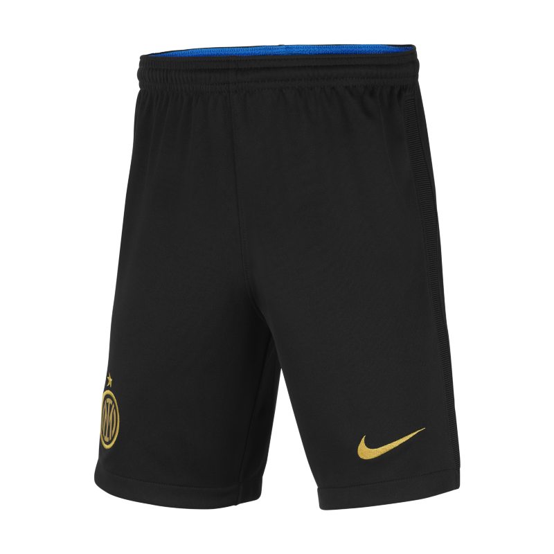 Primera y segunda equipación Stadium Inter de Milán 2021/22 Pantalón corto de fútbol Nike Dri-FIT - Niño/a - Negro