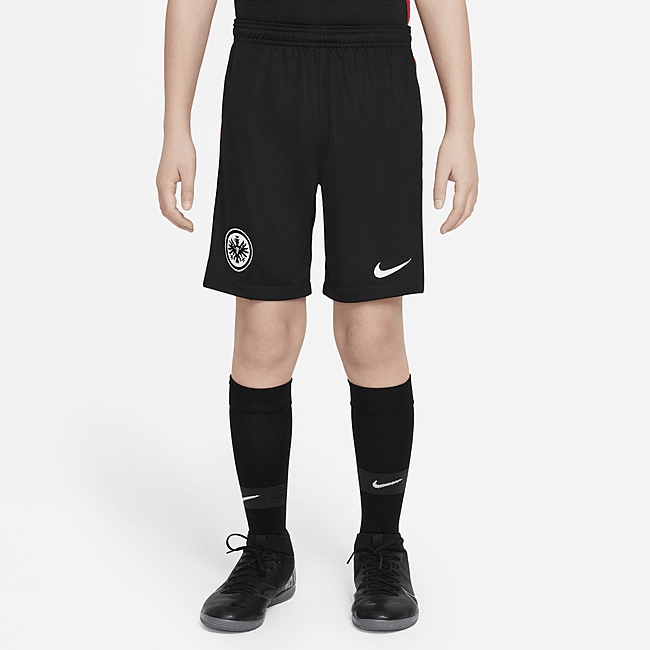 фото Футбольные шорты для школьников из домашней формы фк «айнтрахт» (франкфурт) 2021/22 stadium - черный