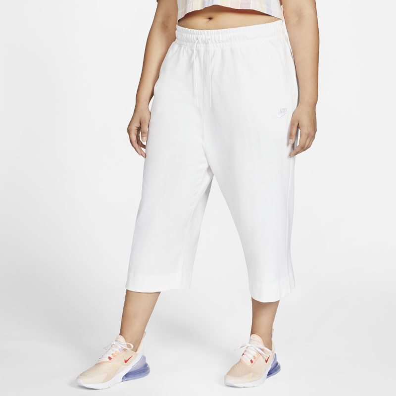 Nike Sportswear Capri’s van jersey voor dames (grote maten) – Wit