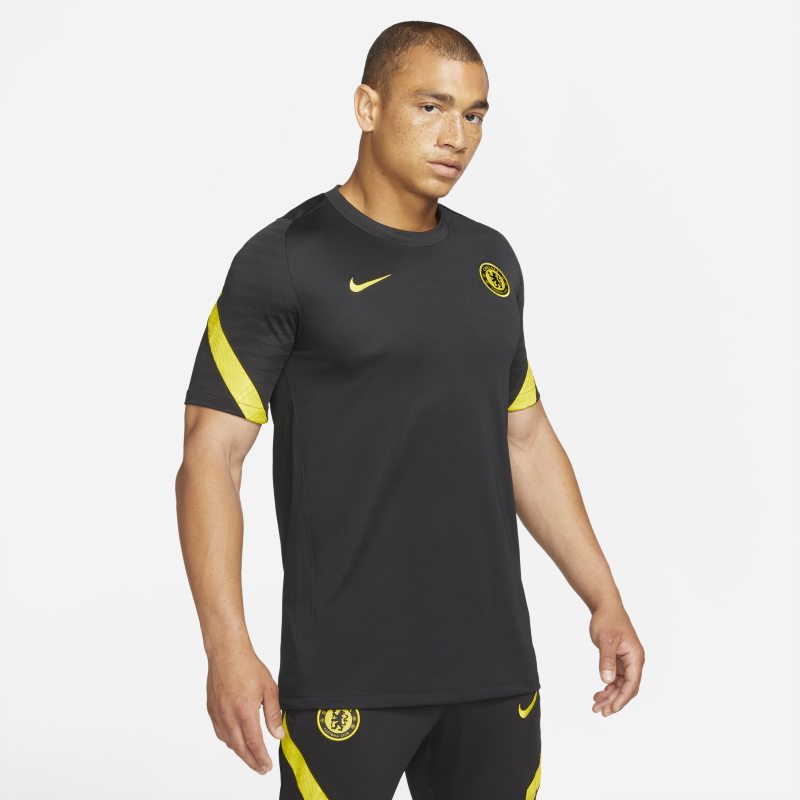Chelsea FC Strike Camiseta de fútbol de manga corta Nike Dri-FIT - Hombre - Negro