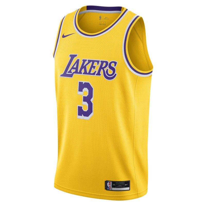 Anthony Davis Lakers Icon Edition 2020 Camiseta Swingman Nike de la NBA - Amarillo