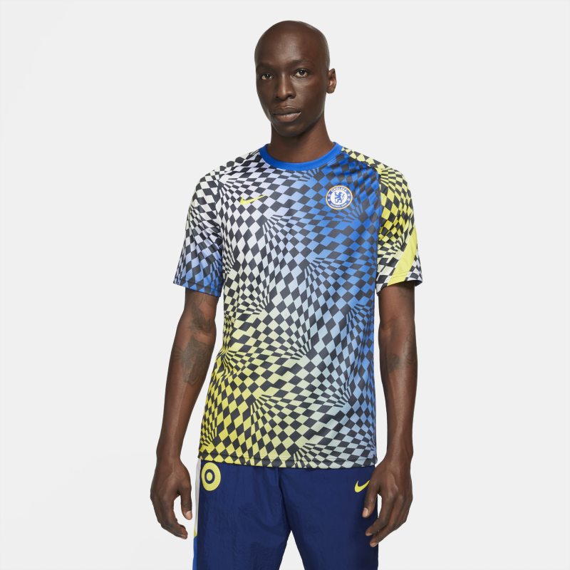 Męska przedmeczowa koszulka piłkarska Nike Dri-FIT Chelsea FC - Niebieski