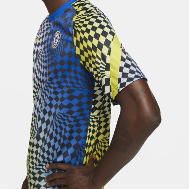 Męska przedmeczowa koszulka piłkarska Nike Dri-FIT Chelsea FC - Niebieski