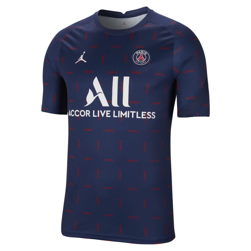 París Saint-Germain Camiseta de fútbol de manga corta para antes del partido - Hombre - Azul