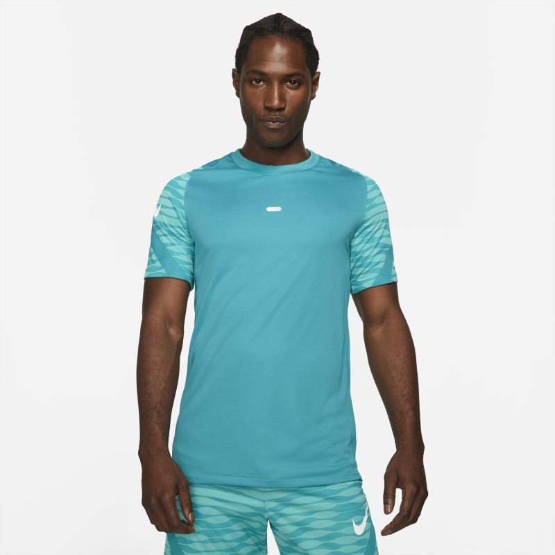 Męska koszulka piłkarska z krótkim rękawem Nike Dri-FIT Strike - Niebieski