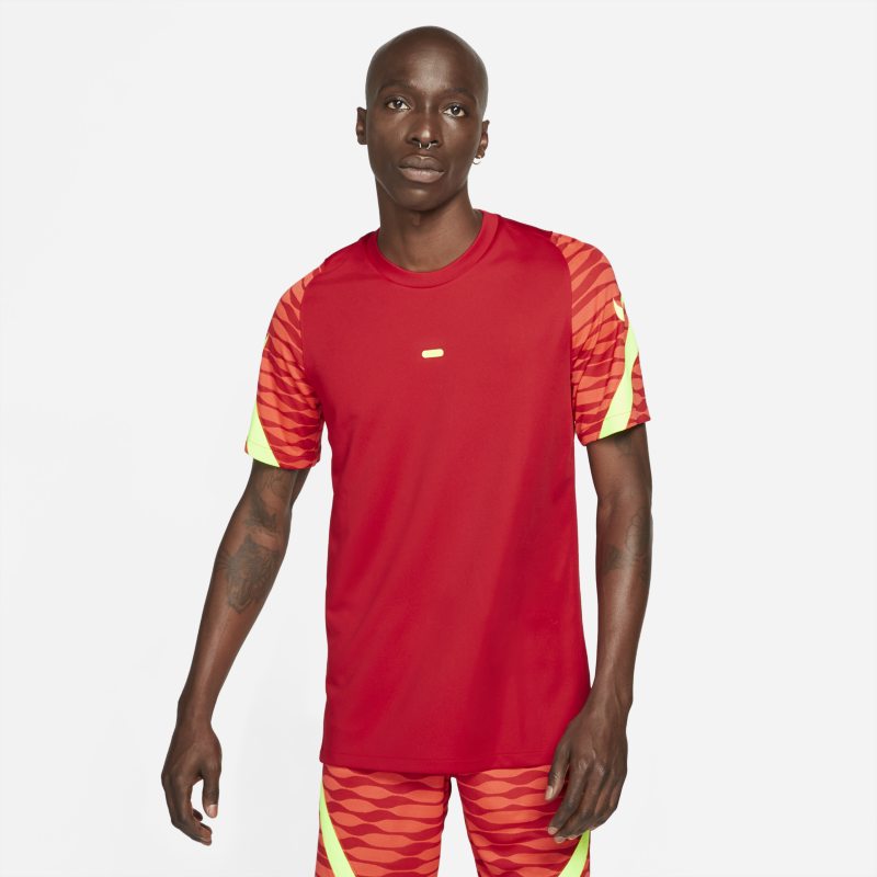 Męska koszulka piłkarska z krótkim rękawem Nike Dri-FIT Strike - Czerwony