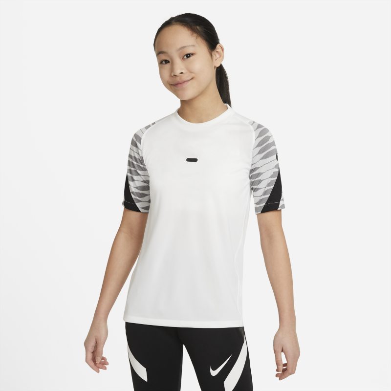 Nike Dri-FIT Strike Camiseta de fútbol de manga corta - Niño/a - Blanco