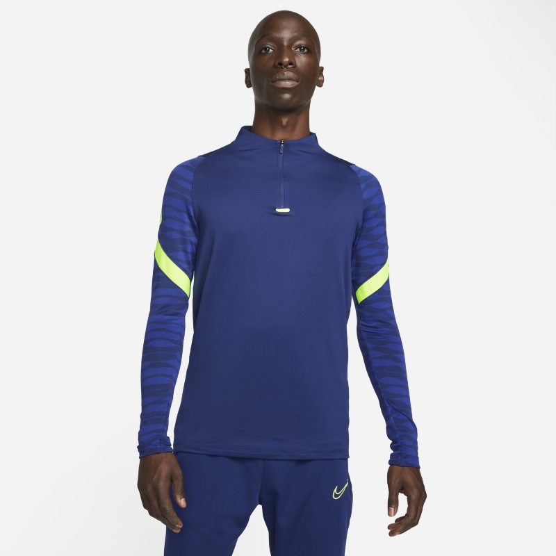 Nike Dri-FIT Strike Camiseta de fútbol de entrenamiento con cremallera de 1/4 - Hombre - Azul