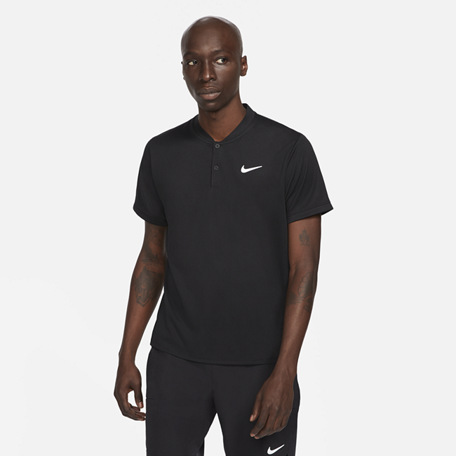 фото Мужская теннисная рубашка-поло nikecourt dri-fit - черный