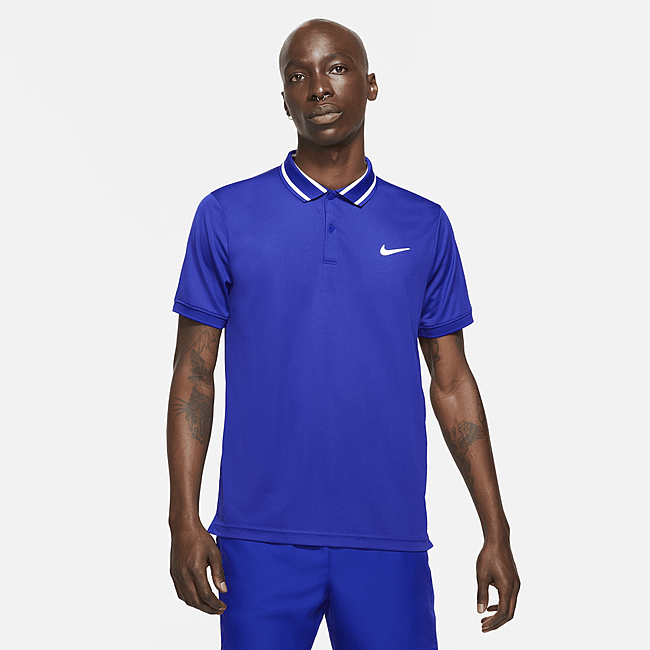 фото Мужская теннисная рубашка-поло nikecourt dri-fit victory - синий