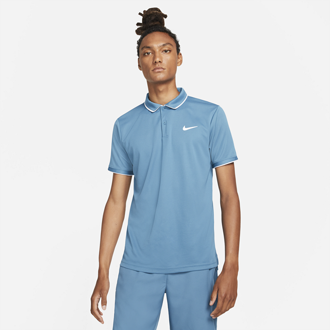 фото Мужская теннисная рубашка-поло nikecourt dri-fit victory - синий