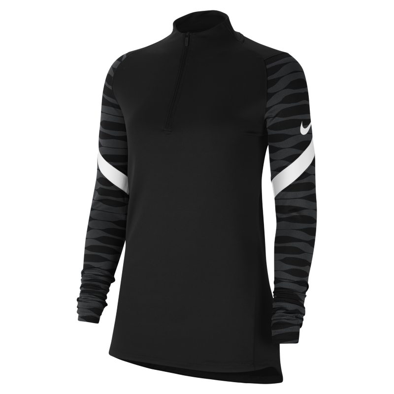 Nike Dri-FIT Strike Camiseta de fútbol de entrenamiento con cremallera de 1/4 - Mujer - Negro