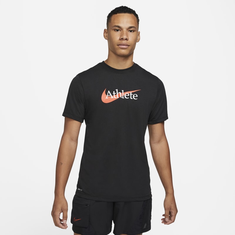 Nike Dri-FIT Camiseta de entrenamiento con Swoosh - Hombre - Negro