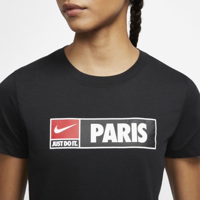 T-shirt damski Nike Sportswear Paryż - Czerń