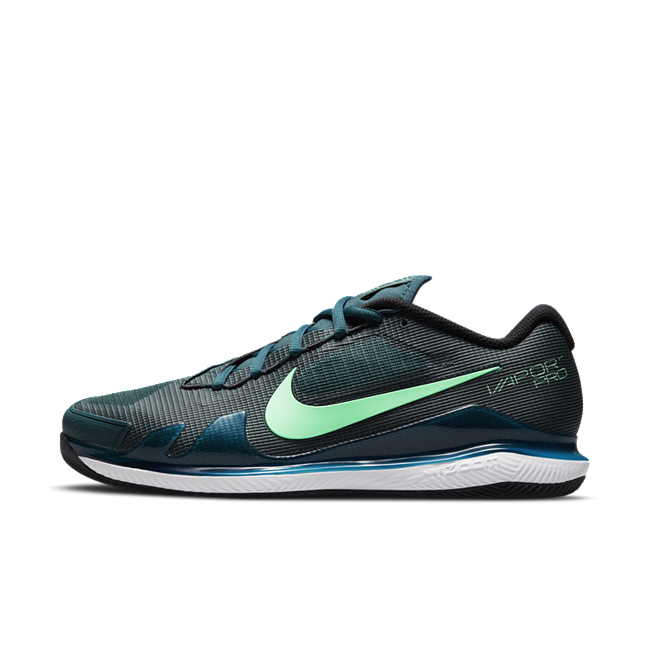 фото Мужские теннисные кроссовки для игры на кортах с твердым покрытием nikecourt air zoom vapor pro - зеленый
