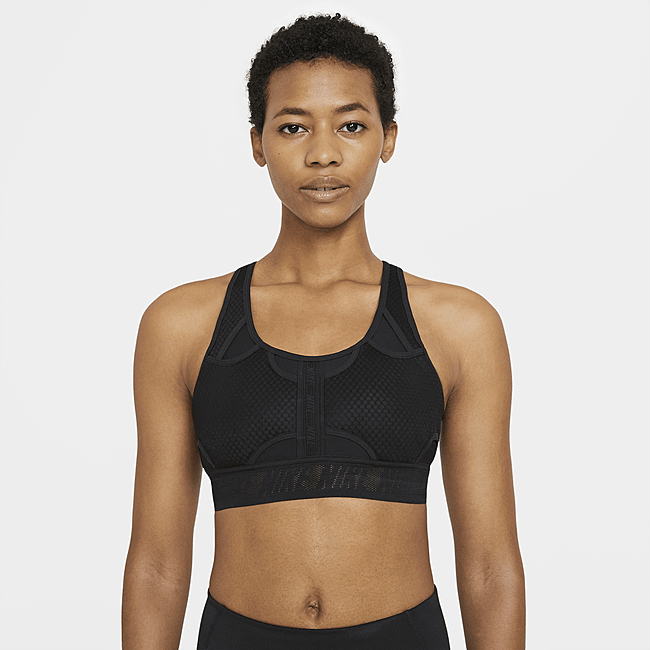 Image of Nike Swoosh UltraBreathe Women's Medium-Support Padded Sports Bra - Noir