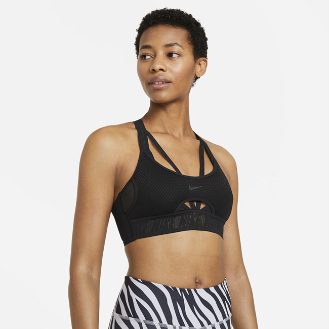 Image of Nike Dri-FIT ADV Indy Women's Light-Support Padded Strappy Sports Bra - Noir