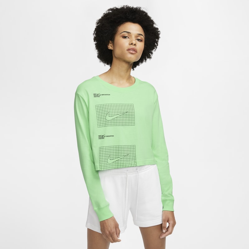 Nike Sportswear House of Innovation (Paris) Camiseta corta de manga larga - Mujer - Verde Nike
