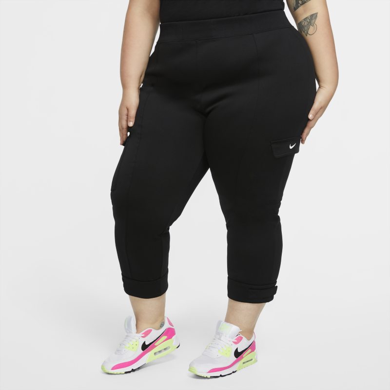 Nike Sportswear Swoosh Polyknit broek voor dames (grote maten) – Zwart