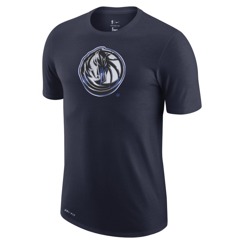 Męski T-shirt z logo Nike Dri-FIT NBA Dallas Mavericks Earned Edition - Niebieski