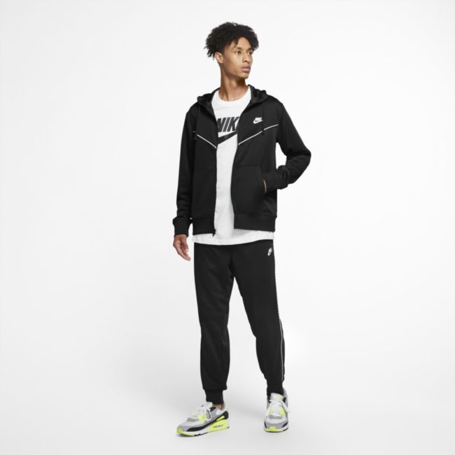 Męska bluza z kapturem i zamkiem na całej długości Nike Sportswear - Czerń
