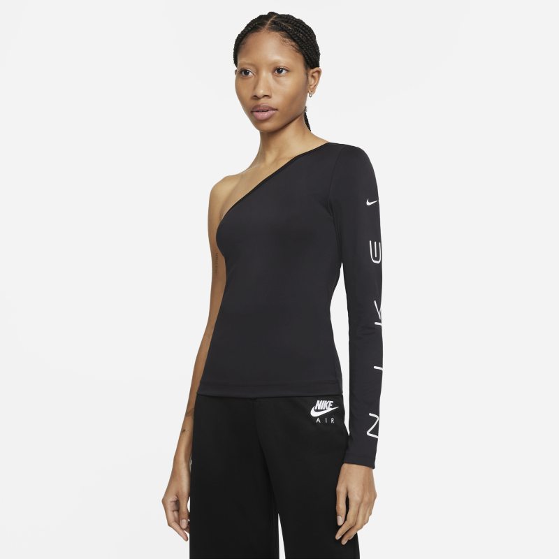 Nike Sportswear Camiseta asimétrica de manga larga - Mujer - Negro